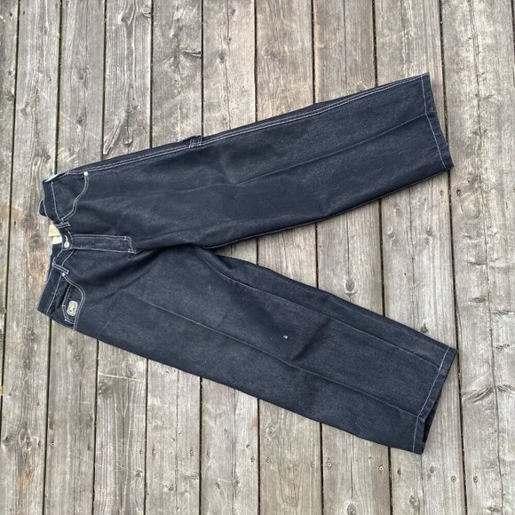 Vintage 90s Y2K EXCO Bulldog Embroidered Jeans Size 32 - Picture 9 of 10